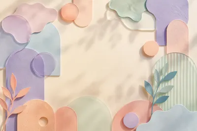 Pastel Abstract Paper Cutout Story Background