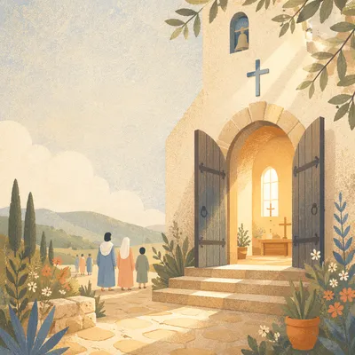 Welcoming Sunday Chapel Invitation Background