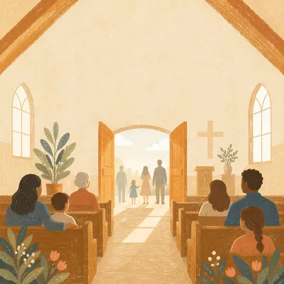 Warm Sunday Church Invitation Background