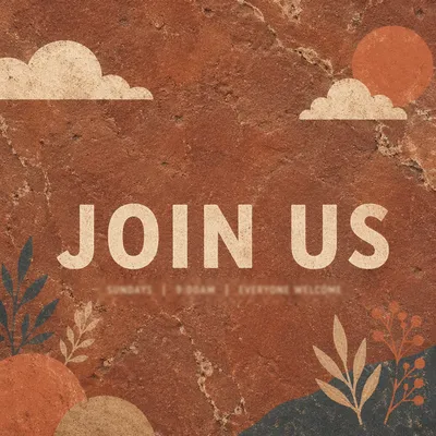 Warm Join Us Sunday Church Graphic