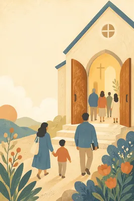 Welcoming Sunday Church Entrance Invitation