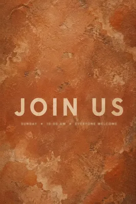 Warm Terracotta Join Us Sunday Graphic