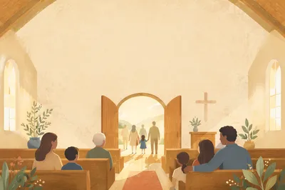 Warm Sunday Church Invitation Background
