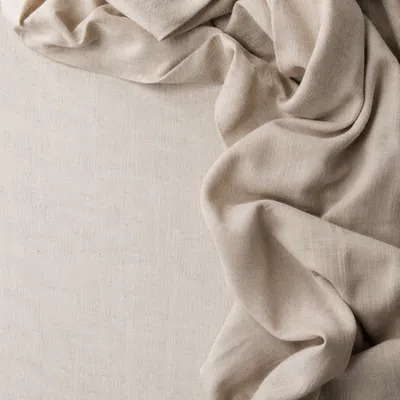 Natural Linen Fabric in Soft Folds