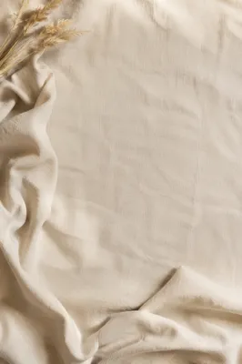 Soft Neutral Linen Fabric Flat Lay