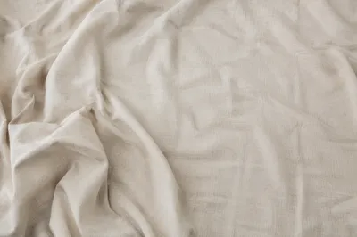 Softly Rumpled Linen Fabric Flat Lay