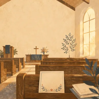 Wednesday Midweek Church Service Reminder Scene