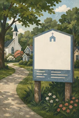 Wednesday Church Sign by Quiet Path