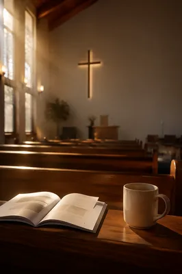 Warm Midweek Church Service Reminder Scene