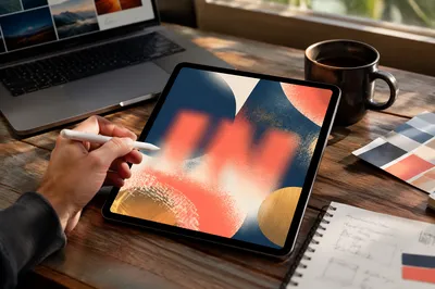 Designer Desk with Tablet Launch Graphic