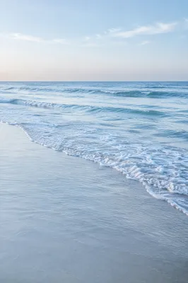 Calm Blue Ocean Waves at Dawn