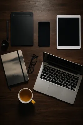 Modern Desk Flat Lay for Social Media