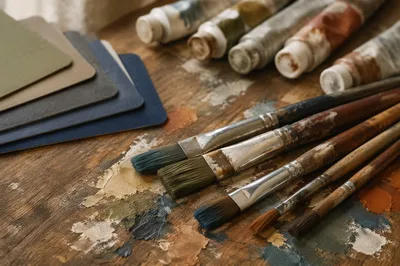 Folk Art Paint Swatch Design Workspace