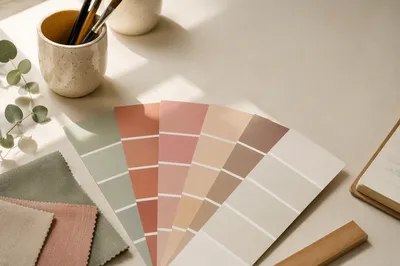 Muted Paint Swatch Flat Lay Design