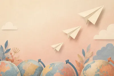 Paper Airplanes and Globes in Soft Gradient