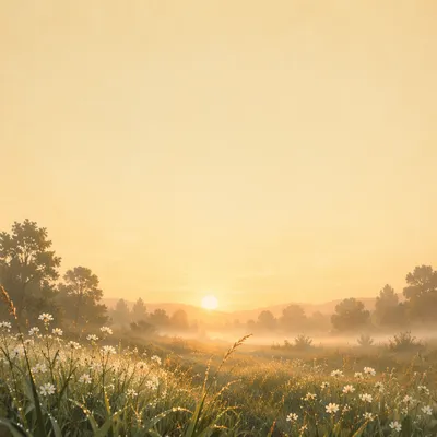 Peaceful Sunrise Meadow Scripture Phone Wallpaper