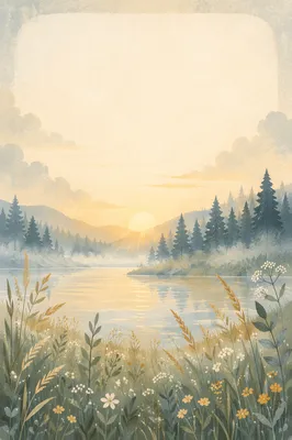 Peaceful Dawn Lakeside Scripture Verse Wallpaper