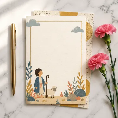 Church Prayer Request Card with Carnations