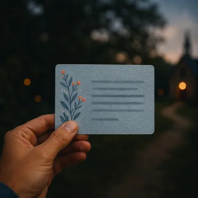 Prayer Request Card in Gentle Hands