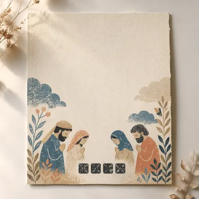 Minimal Prayer Request Card Flat Lay