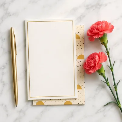 Church Prayer Request Card Floral Flat Lay