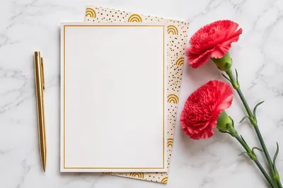 Church Prayer Request Card Floral Flat Lay
