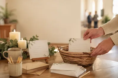 Church Prayer Request Card on Welcome Table