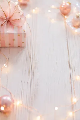 Pastel Gift Quote Background With Fairy Lights