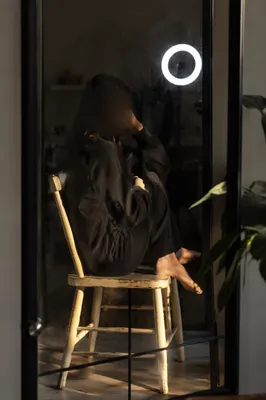 Ring Light Reflection Studio Mirror Portrait