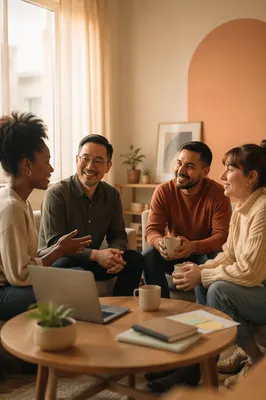 Cozy Small Group Meeting in Studio Lounge