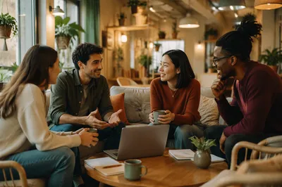 Cozy Small Group Meeting in Lounge