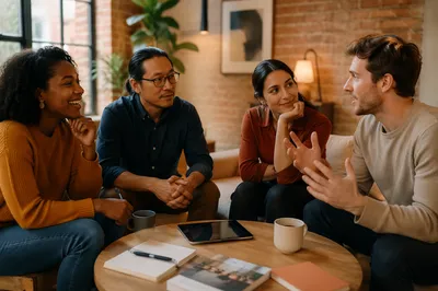 Cozy Small Group Meeting in Loft