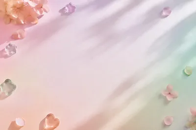 Pastel Gradient Flat Lay With Shadows