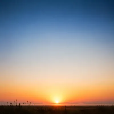 Calm Sunrise Horizon with Open Sky