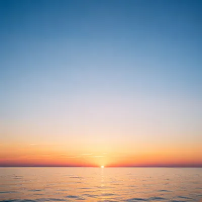 Serene Sunrise Horizon with Copy Space
