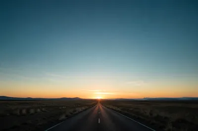 Quiet Sunrise Road With Spacious Dawn Sky