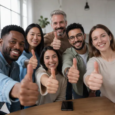 Diverse Group Giving Thumbs Up