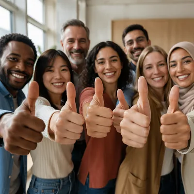 Diverse Group Giving Thumbs Up