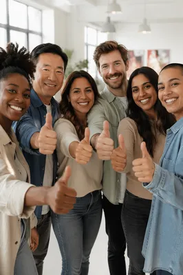 Diverse Group Giving Thumbs Up