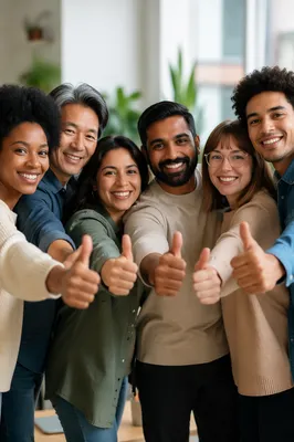 Diverse Group Giving Thumbs Up