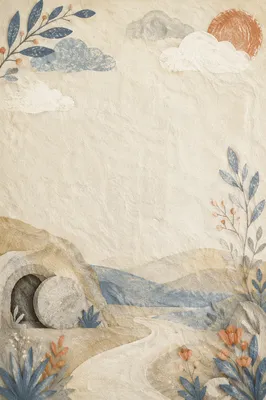 Minimal Crumpled Paper Church Header Background