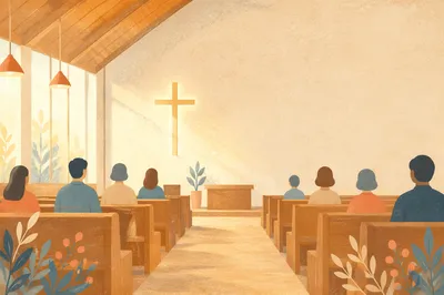 Quiet Chapel Interior with Morning Light