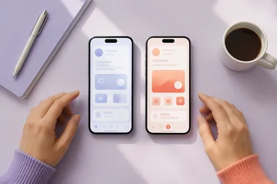 Side by Side Smartphone Screen Comparison