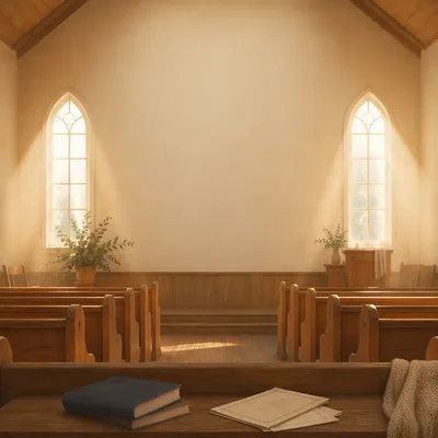 Warm Chapel Aisle Story Background