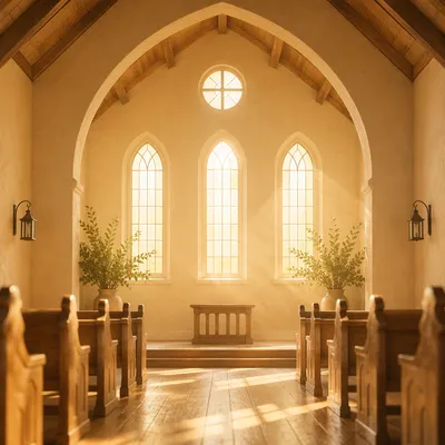Warm Chapel Story Background for Announcements