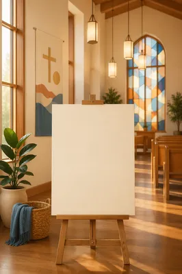 Warm Church Foyer Story Announcement Background