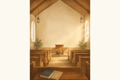 Warm Chapel Story Background for Announcements