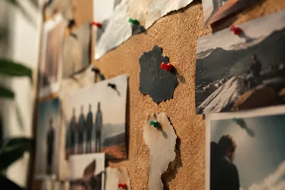 Creative Vision Board with Magazine Cutouts