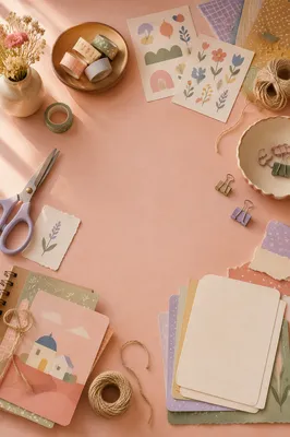 Pastel Washi Tape Craft Flat Lay