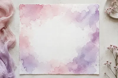 Pink and Purple Watercolor Wash Background